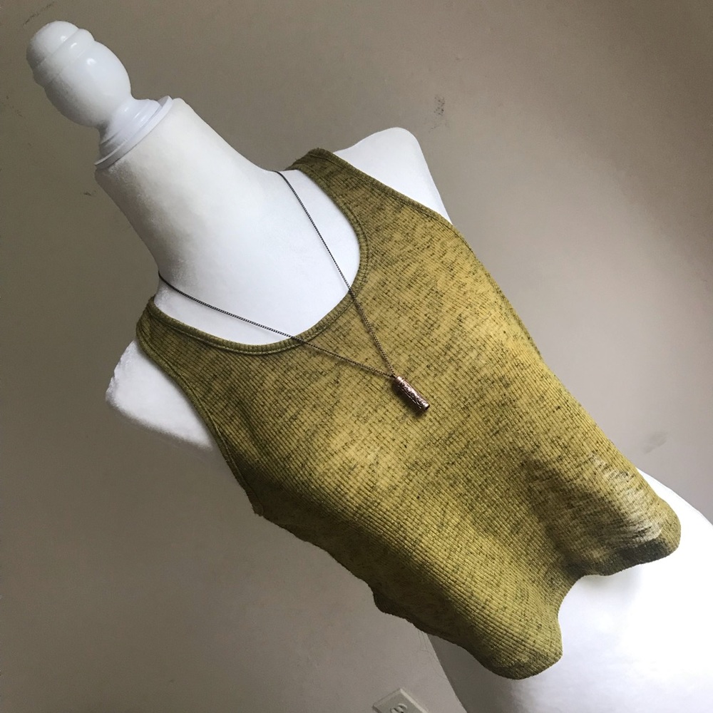 H&M Acid Military Green Crop Top